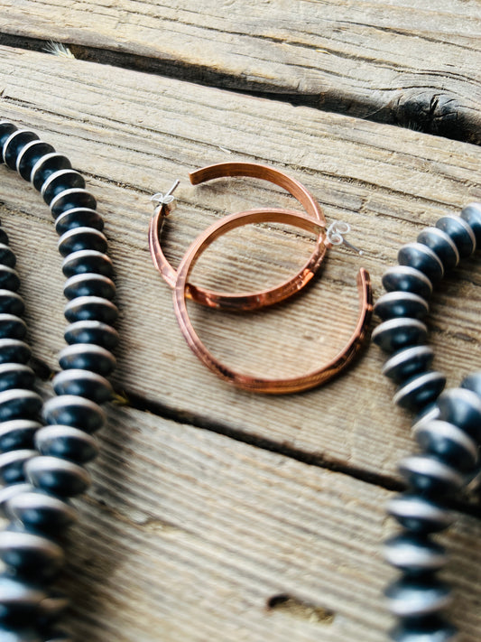 Copper Small Hoop Earrings