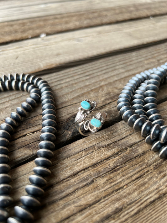 Sterling Silver Turquoise And Opal Adjustable Rings