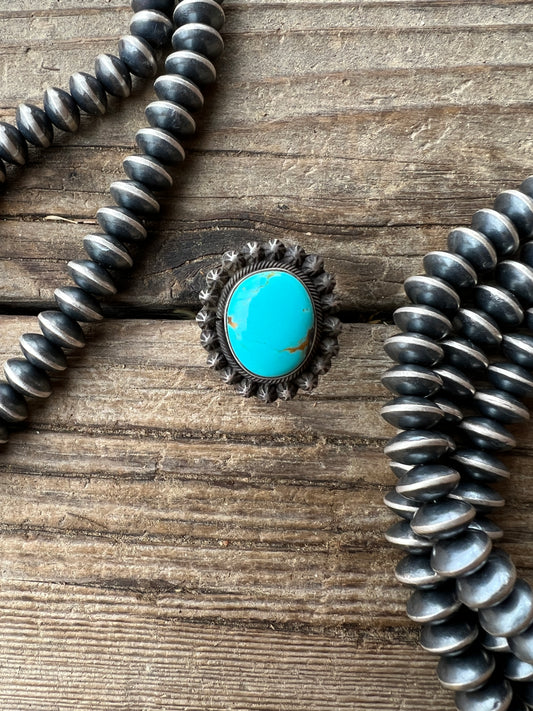 Sterling Silver Adjustable Turquoise Ring