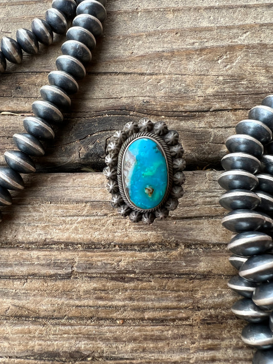 Sterling Silver Adjustable Turquoise Ring