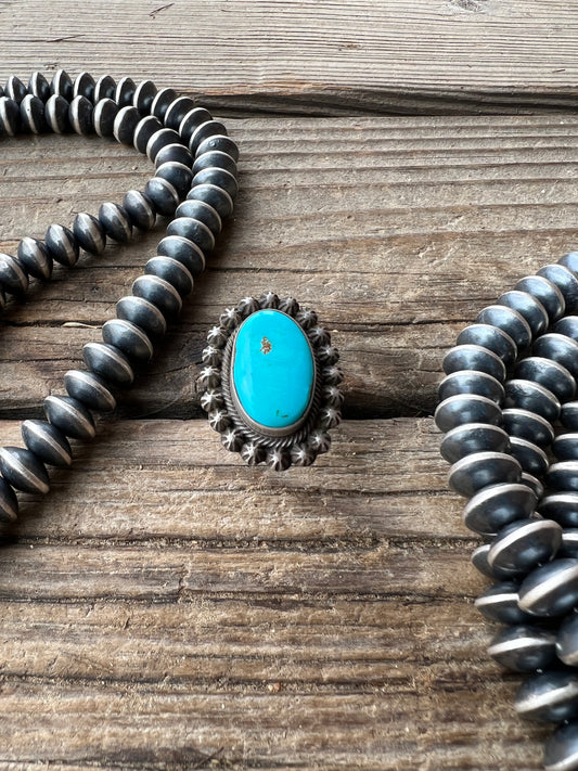 Sterling Silver Adjustable Turquoise Ring