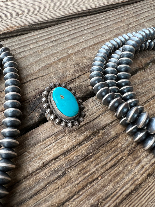 Sterling Silver Adjustable Turquoise Ring