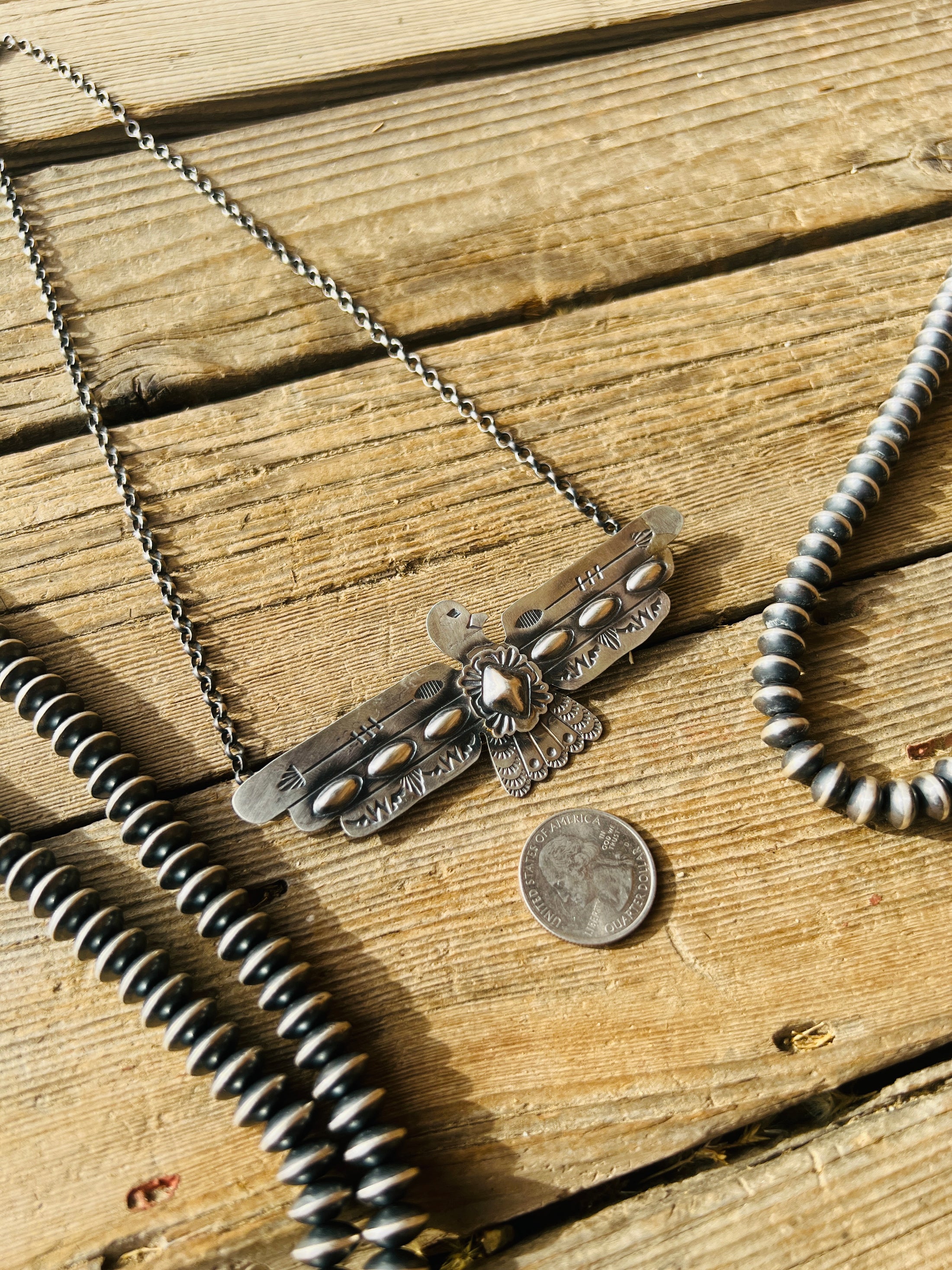 Sterling Silver Thunderbird Necklace