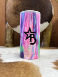 Load image into Gallery viewer, Bougie Cattle Co Cotton Candy Slim Can Koozie
