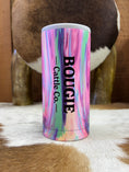 Load image into Gallery viewer, Bougie Cattle Co Cotton Candy Slim Can Koozie
