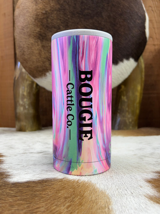 Bougie Cattle Co Cotton Candy Slim Can Koozie