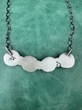 Load image into Gallery viewer, Artist Marked Sterling Silver and Boulder Turquoise Bar Necklace
