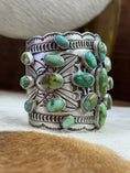 Load image into Gallery viewer, Turquoise Cluster Statement Cuff
