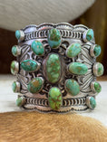 Load image into Gallery viewer, Turquoise Cluster Statement Cuff
