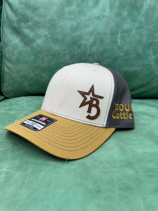 Tri Color Hat with Wood Bougie Logo