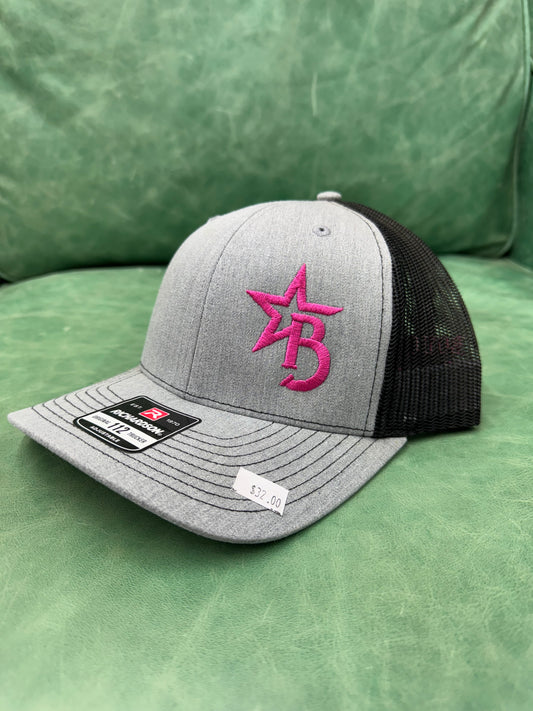 Gray Hat with Pink Bougie Logo