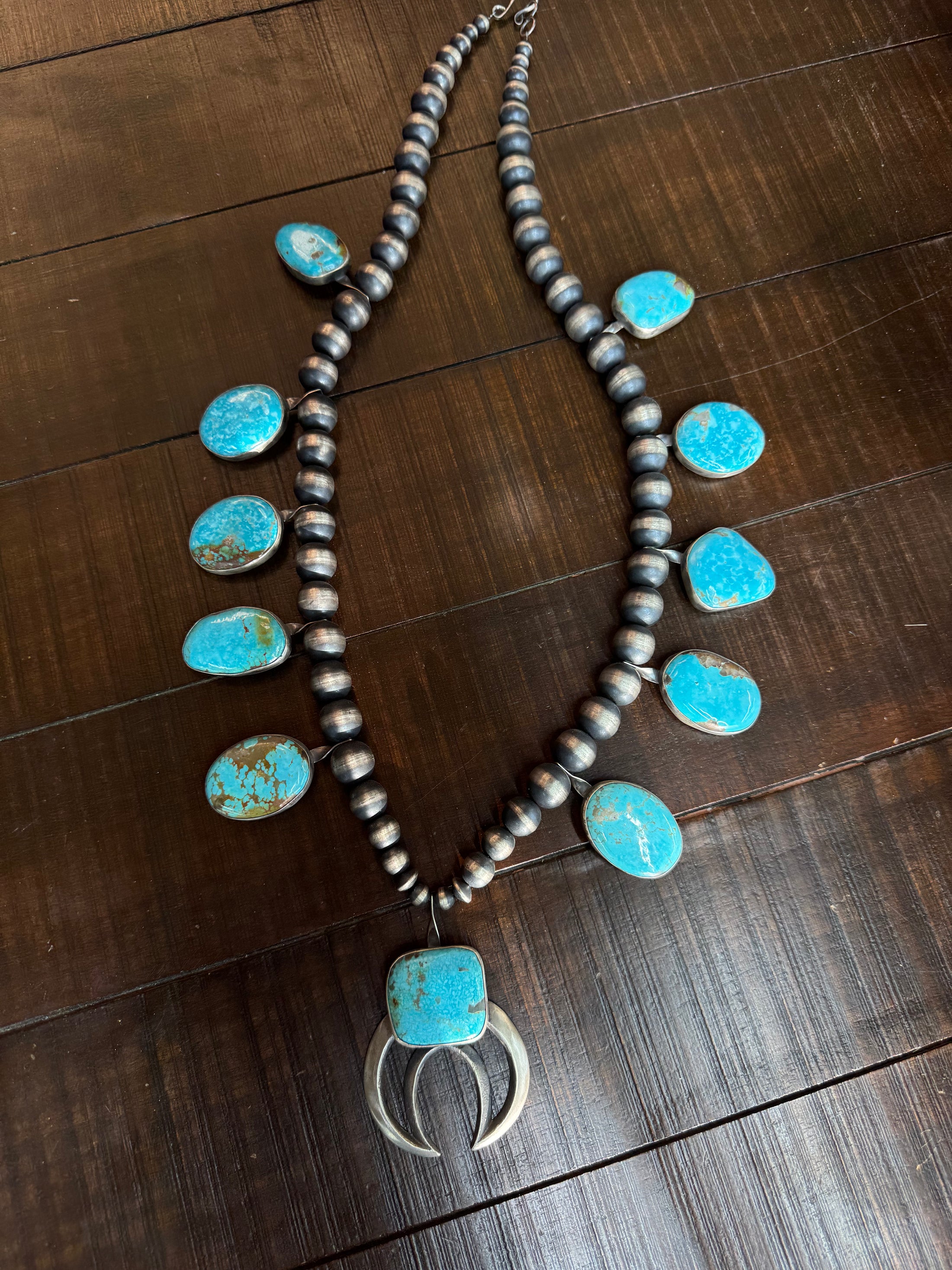 Sterling Silver Turquoise Statement Necklace