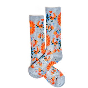 Lucky Chuck FRINGE OTOMI GREY PERFORMANCE SOCKS