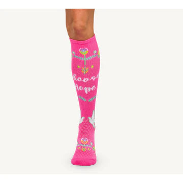 Lucky Chuck CHOOSE HOPE PINK PERFORMANCE SOCKS