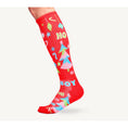 Load image into Gallery viewer, Lucky Chuck HO HO COWBOY RED SOCKS
