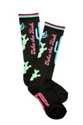 Load image into Gallery viewer, Lucky Chuck Performance Socks Take the Risk Neon Black
