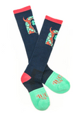 Load image into Gallery viewer, Lucky Chuck Performance Socks Lucky Clover Seer Head Navy/Pink
