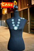 Load image into Gallery viewer, Native American Authentic Sterling Silver Turquoise Concho Necklace
