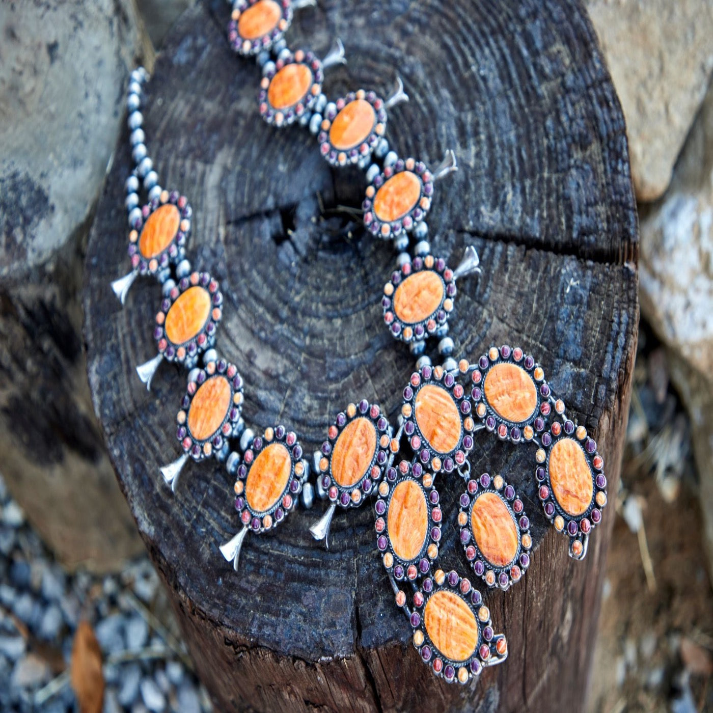 Native American Navajo Sterling Silver And Spiny Oyster