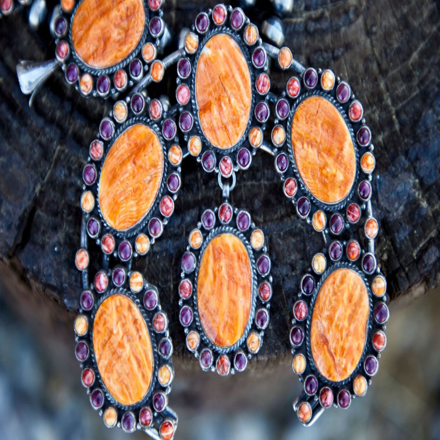 Native American Navajo Sterling Silver And Spiny Oyster